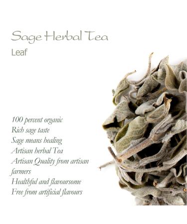 Sage Organic Leaves - Gourmet Spice from Greece | Dried Sage Tea | 50g Pack of Salvia | Premium Organic Sage for Cooking & Herbal Remedies - Buy Online on GoSupps.com