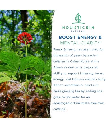 Holistic Bin Korean Red Ginseng Powder Pure Panax Ginseng Supplement | Vegan Gluten Free Non GMO No Fillers | Rich in Ginsenosides (50g) Korean Red Ginseng 1.76 Ounce (Pack of 1) - Buy Online on GoSupps.com