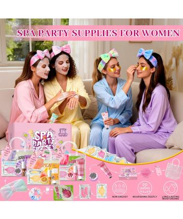 136Pcs Spa Party Supplies Set - 12 Spa Day Kits with Face/Lip/Eye/Hand/Foot Care Party Favors for Sleepovers Birthdays Slumber Party & Relaxation All Skin Types Safe - Buy Online on GoSupps.com