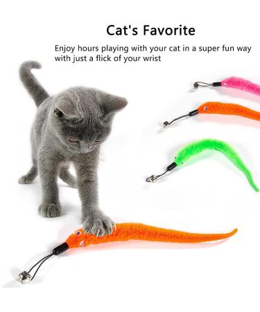 Shop Dasalles Interactive Cat Toys - Retractable Natural Spring Rod & 5 Replacement Fishing Worms | International Shipping Available - Buy Online on GoSupps.com