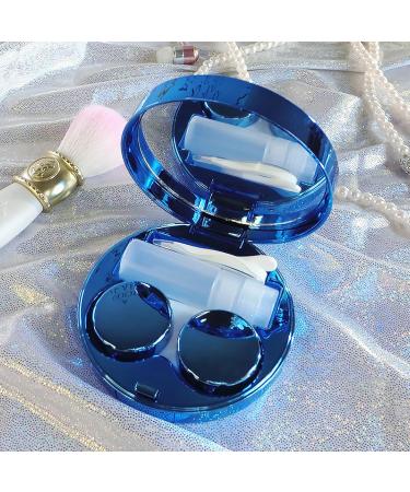 Exceart Quicksand Color Contact Lenses Case Kit - Fashionable Storage Box with Tweezers & Cleaner - Blue Vision Organizer for Lenses Care - Buy Online on GoSupps.com