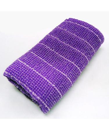 OHE Japanese Exfoliating Washcloth - Body Scrubber for Dry Skin Care | Hard Type Shower Scrubber (Purple) - Made in Japan - Buy Online on GoSupps.com