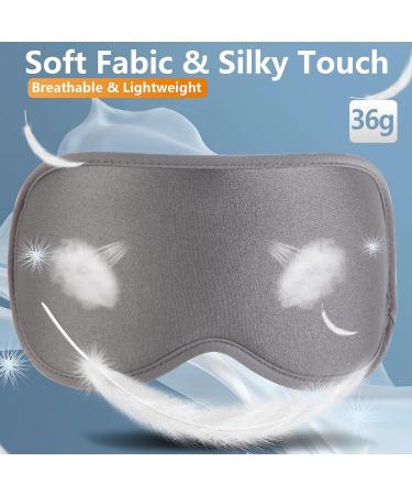 3D Contoured Cup Sleeping Eye Mask Soft Breathable & Comfortable for Travelers & Side Sleepers | Adjustable with Silicone Ear Plugs for Noise Reduction - Buy Online on GoSupps.com