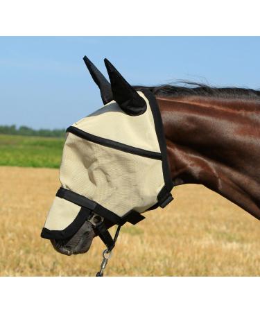 BUSSE Fly Mask Professional for Warmbloods - Black | Premium Protection for Horses - Buy Online on GoSupps.com