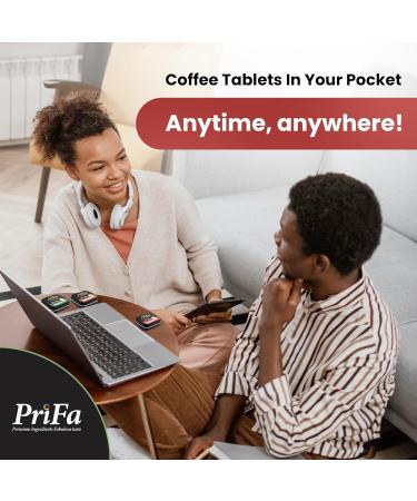 PriFa Coffee Tablets - Espresso To Go Sugar-Free Caffeine Mints Instant Energy Pouches (25 Tablets) | Keto-Friendly Coffee Candy - Buy Online on GoSupps.com