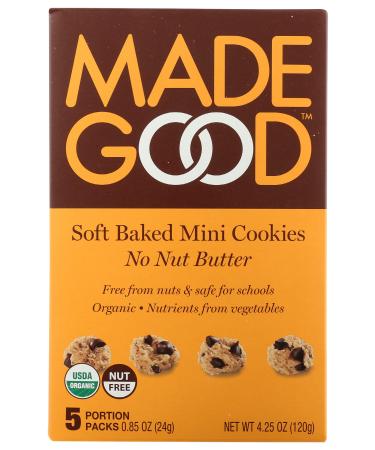 Madegood, Cookies Soft Baked Mini No Nut Butter Organic, 4.25 Ounce