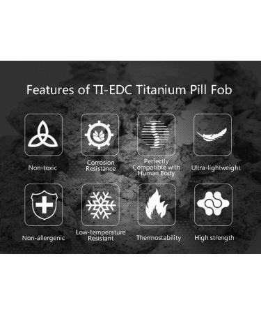 TI-EDC Mini Pill Fob - Titanium Bullet Design Pill Holder Lightweight & Waterproof Perfect for Keychain & Necklace - Buy Online on GoSupps.com