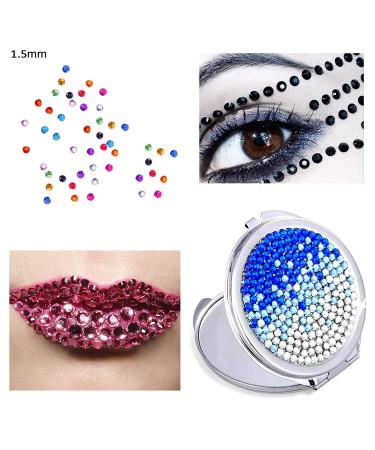 3000-Piece Nail Art Stones Kit - Multicolor Horse Eye & Black Gemstones for Stunning Nail Decorations - Buy Online on GoSupps.com