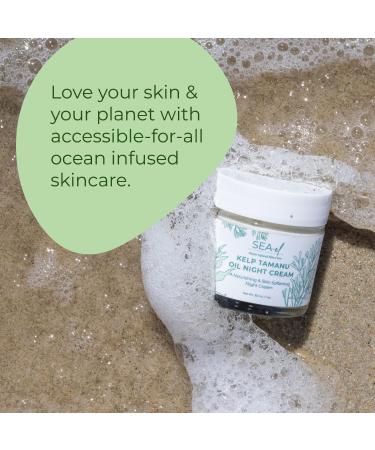 Kelp Tamanu Oil Night Cream | Hydrating Anti-Aging Face Moisturizer for All Skin Types - 1 Oz - Buy Online on GoSupps.com