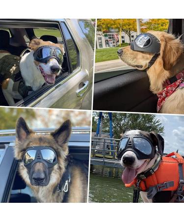 Medium to Large Breed Dog Sunglasses | Sun & Wind Protection Goggles for Outdoor Sports | Black - Buy Online on GoSupps.com