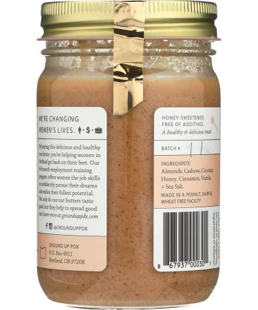 GROUND UP PDX Almond Cashew Cinnamon Snickerdoodle Nut Butter 12 OZ - Buy Online on GoSupps.com