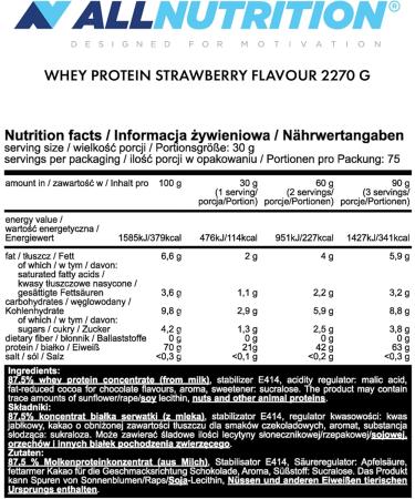 ALLNUTRITION WPC Whey Protein - Whey Powder - Low Fat Protein Powder - Muscle Mass - Pre-Workout - 2270g - Strawberry - Buy Online on GoSupps.com
