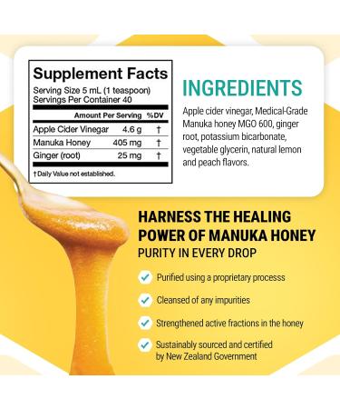 ManukaGuard Heartburn Neutralize 6.8oz - Natural Lemon Peach Relief for Heartburn & Acid Reflux - Fast International Shipping - Buy Online on GoSupps.com