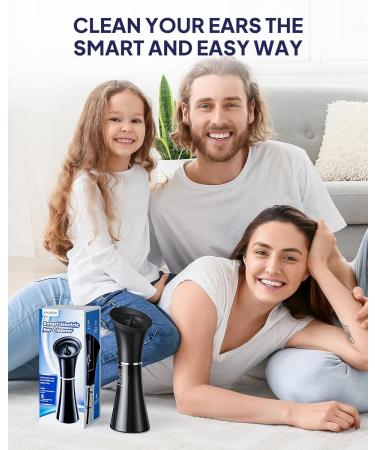 Upgraded Ear Wax Removal Kit - Safe Ear Cleaner with Temperature Sensor IPX7 FSA/HSA Eligible USB-C Cable | Effective Ear Irrigation in Black - Buy Online on GoSupps.com