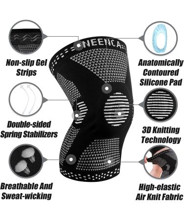 NEENCA Professional Plus Size 4XL Knee Brace - Compression Sleeve for Larger Thighs - Knee Pain Relief and Sports Protection - Buy Online on GoSupps.com