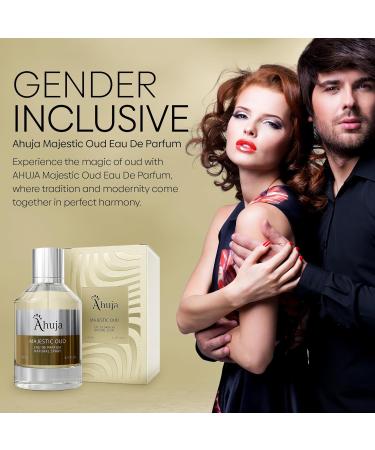 AHUJA Majestic Oud Eau De Parfum For Men & Women 3.4 fl oz Long Lasting Luxury Fragrance for Him and Her Unisex Perfume Enduring Nature Scents - Oud Vanilla Raspberry Rose Peony Wood Patchouli Majestic Oud 3.4 Fl Oz (Pack of 1) - Buy Online on GoSupps.com