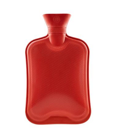 Heat bottle without cover 2 Series and 3 pack heat bottles large 1.8l rubber hot water Bottle robust and durable from natural rubber bed bottle for children and adults (red 1 pack) red 1 pack