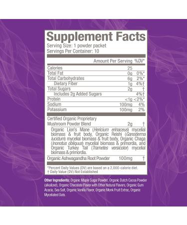 Om Mushrooms Hot Chocolate Blend | 10 Packets | Mushroom-Powered Drink Mix - Buy Online on GoSupps.com