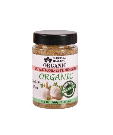 Blessfull Healing Organic Garlic & Herb 100 Gram Airtight Container (Packing May Vary) 100 Gram 3.35 oz