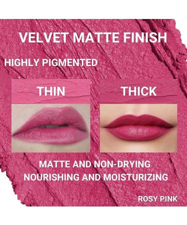 Oulac Rose Pink Creamy Matte Lipstick | Soft Satin Finish, Moisturizing Formula | Enriched with Rose Oil | Vegan & Cruelty-Free | 3.6g (Y07) Secret Life - Buy Online on GoSupps.com