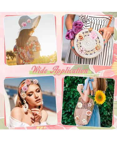 Bohemian Flower Hair Clip Set - 21 Multicolor Rose Barrettes for Women, Girls, Boho Brides - Wedding Hair Accessories - Buy Online on GoSupps.com