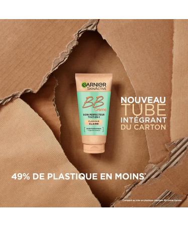 Garnier - BB Cr me Classique - Soin Perfecteur Tout-en-1 Anti-Imperfections - FPS 15 - Enrichi en Acide Hyaluronique & Aloe Vera - Pour Tous Types de Peaux - Teinte : Claire - Skin Active - 50 ml Ancien pack leger - Buy Online on GoSupps.com