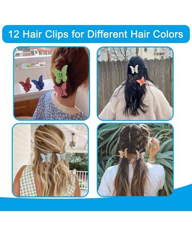 VENGABY Hair Claw Clips for Thick & Thin Hair - 12pcs Non-Slip Matte Butterfly Clips | Strong Hold Jaw Clip Hair Accessories for Women - Buy Online on GoSupps.com
