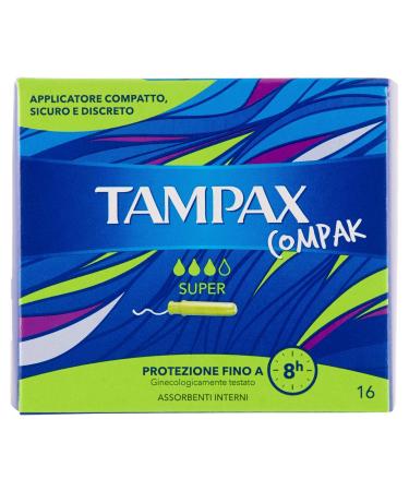 Tampax Compak Super Tampons 16 pieces 4 pieces