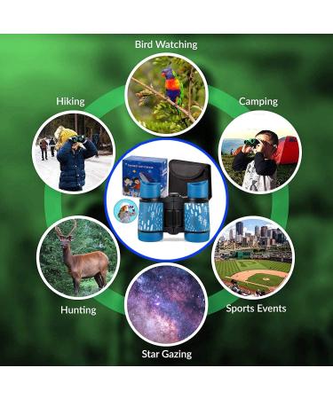 Kid Binoculars - High Resolution Mini Compact Telescope for Outdoor Play | Best Gift for Boys & Girls Ages 3-12 | Optics Shockproof | Blue - Buy Online on GoSupps.com