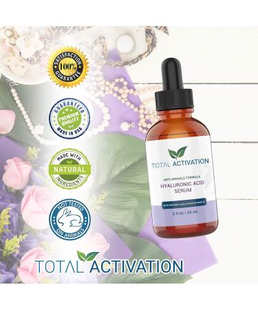 Organic Hyaluronic Acid Serum with Aloe & Chamomile - Anti-Aging Facial Moisturizer for All Skin Types (2 oz) - Buy Online on GoSupps.com