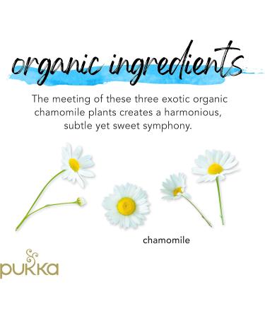 Pukka Three Chamomile Organic Herbal Tea with African Egyptian and European Chamomile Flower for a Relaxing Moment(4x20 Tea Bags) Three Chamomile 20 Count (Pack of 4) - Buy Online on GoSupps.com