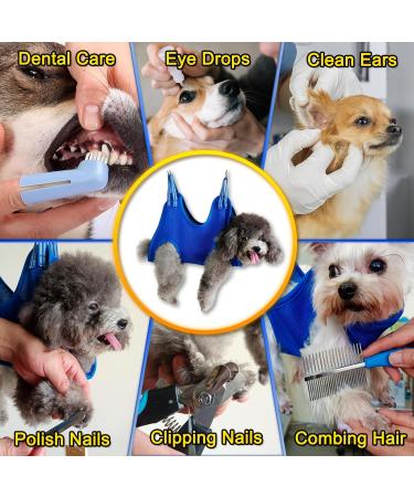Buy Ovtexzog Dog Care Hammock Harness - Nail Claw Cutting Tool for Small Dogs (Up to 6kg) - Blue - International Shipping Available - Buy Online on GoSupps.com