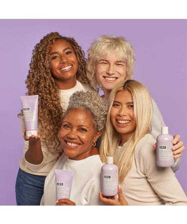 Verb Purple Hair Mask - Vegan Toning Mask for Brightening Brassy Hair, 6.3 oz - Ideal for Blonde, Grey, and Silver Hair - Color-Repair and Hydrating Formula to Reduce Yellow Hue - Buy Online on GoSupps.com
