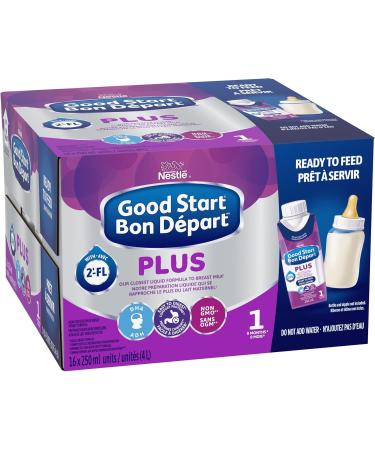 GOOD START PLUS 1 Ready-to-Feed Stage 1 Baby Formula No Mixing Easy to Digest Non-GMO With DHA For Brain & Eye Development With 2'-FL 250 ml (Pack of 16) 16x250ml (Pack of 1) - Buy Online on GoSupps.com
