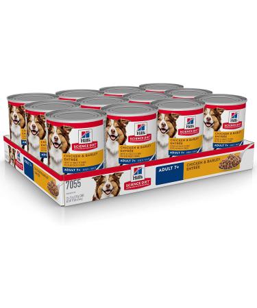 Hill's Science Diet Senior Adult 7+ Wet Dog Food, Chicken & Barley, 13 oz. Cans, 12-Pack - Buy Online on GoSupps.com