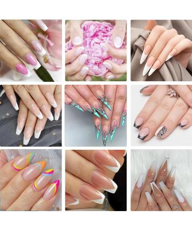 Qiuming 60-Piece French Nail Template Stickers - Dual Nail Shape Stickers for DIY Gel Nail Extensions - Transparent Nail Shapes - Buy Online on GoSupps.com