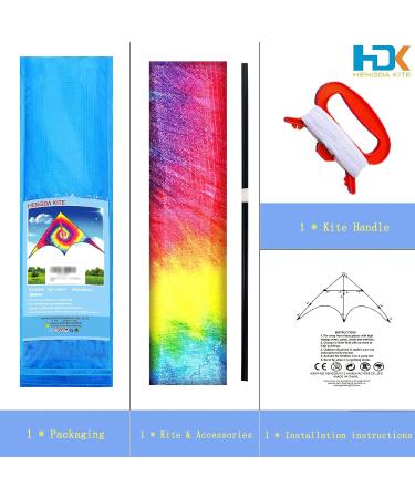 HENGDA KITE Colorful Vortex Kite - Easy to Fly, Durable Fabric, Great for Kids & Adults - Ideal for Beach, Park, Square - Perfect Gift (31.5x63) - Buy Online on GoSupps.com