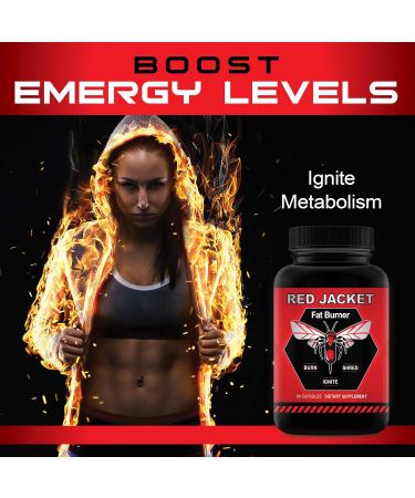 Red Jacket Thermogenic Fat Burner Advanced Weight Loss Pills for Energy Boost Metabolism Ignite Extreme Shred and Focus Ultra Potent Diet Supplement for Lean Body and Performance Power - Buy Online on GoSupps.com