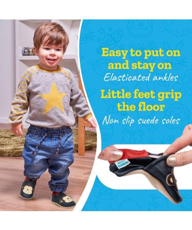 Baby Walking Shoes 6-12 Months | Soft Sole Leather Toddler Shoes for Baby Boy & Girl - Monkey Design - Buy Online on GoSupps.com