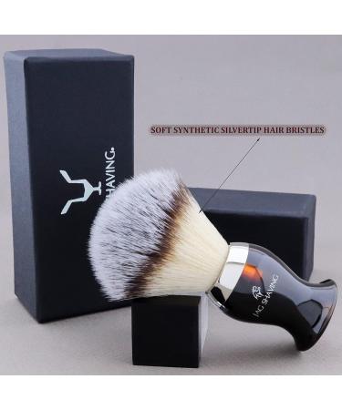 Jag Shaving Men's Synthetic Silvertip Shaving Brush - Ergonomic Red & Black Design for Ultimate Comfort - International Shipping Available - Buy Online on GoSupps.com