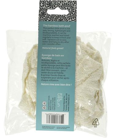 Urban Spa Bamboo Bath Pouf - Natural Exfoliating Shower Sponge - Buy Online on GoSupps.com