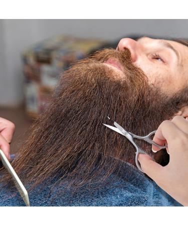 JIEYAO Small Eyebrow Scissors with PU Sheath Professional Grooming Scissors Moustache Scissors Facial Hair Scissors Straight Tip Stainless Steel Nose Hair Scissors for Men Women - Buy Online on GoSupps.com
