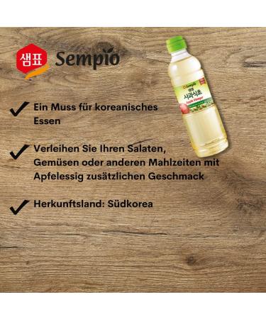 Sempio Apple Vinegar 500ml - Natural and Refreshing | Buy Now - Buy Online on GoSupps.com