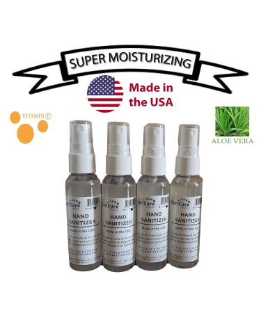 KeriCure 3 PACK Moisturizing Hand Sanitizer 2oz Spray Bottles - Unscented - Made in the USA - Buy Online on GoSupps.com