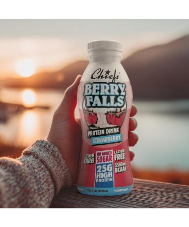 Chiefs Milk Protein Drink avec 25 g de prot ines et BCAA Shake riche en prot ines et faible en glucides sans lactose et sans sucres ajout s 8 x 330 ml (Berry Falls) - Buy Online on GoSupps.com