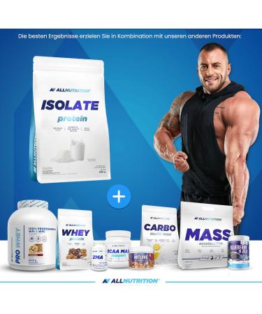 All-Nutrition Isolate Whey Protein Powder - Gluten-Free Muscle Building Supplement with BCAA - 908g Bodybuilding Shake - Buy Online on GoSupps.com