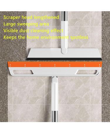Multifunction Floor Squeegee - Silicone Wiper & Sweeper for Bathroom, Glass, Kitchen - Non-Stick Hair Sweeping Tool - Orange - Buy Online on GoSupps.com