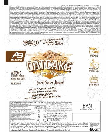 All Stars Oatcake Hafer-Riegel Salted Almond 12 Protein Bars (80g Each) | Energy & Oatmeal Packed Muesli Snack | High-Quality Carbohydrates & Super Filling - Buy Online on GoSupps.com