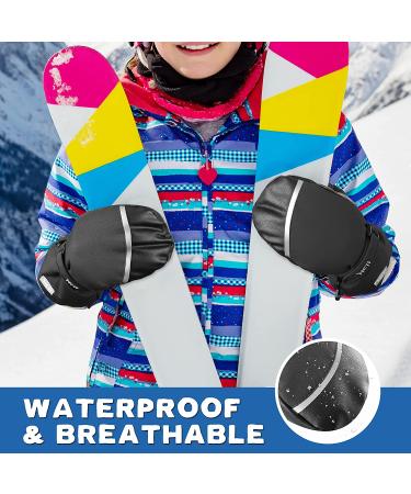 MCTi Kids Waterproof Winter Ski Mittens - Black X-Small (8-11 years) - Buy Online on GoSupps.com