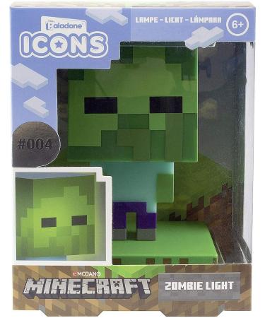 Paladone Minecraft Zombie Icon Light | Multi Coloured LED Lamp - Buy Online on GoSupps.com